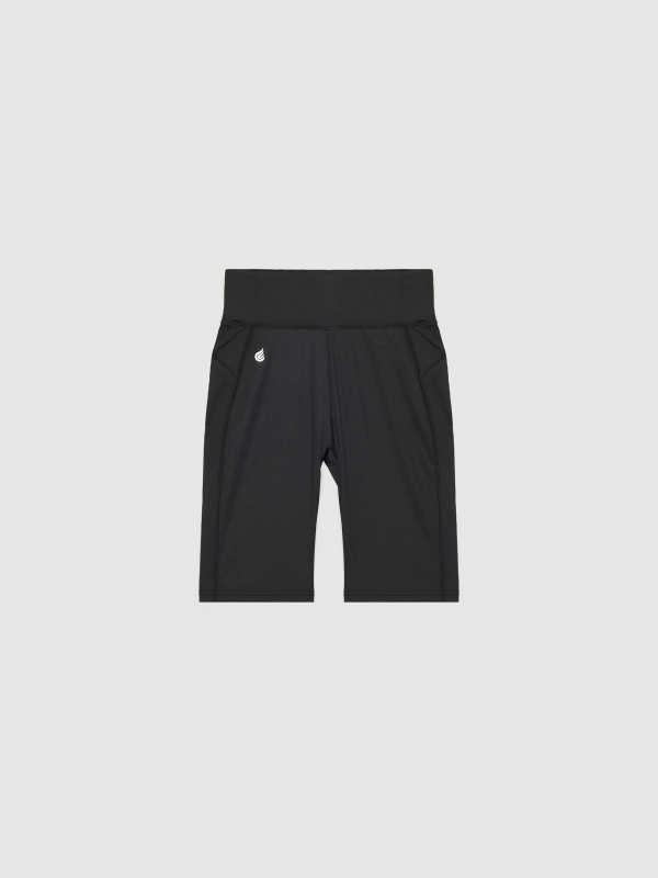  Basic cycling leggings black front view