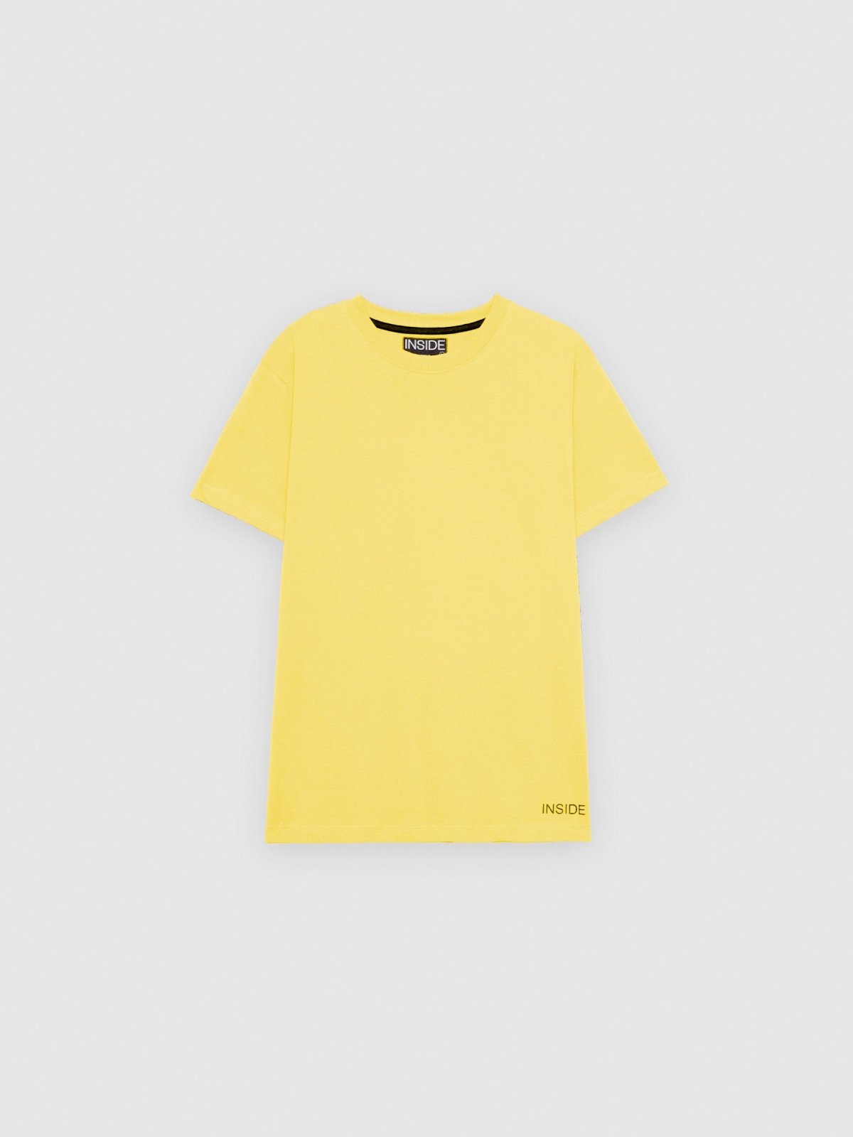%Pto% Camiseta básica manga corta amarillo vista frontal