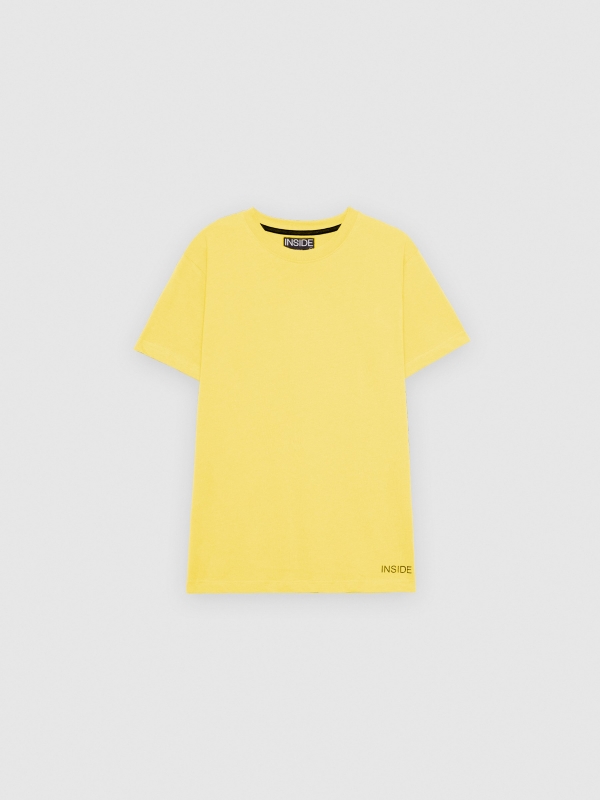  Basic short-sleeve t-shirt yellow front view