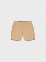 %Pto% Bermuda chino shorts beige front view