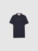 %Pto% Polo cuello mao bolsillo azul vista frontal