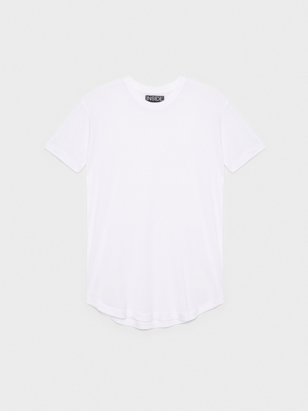  Camiseta larga básica blanco vista frontal