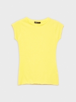 %Pto% Camiseta básica cuello redondo amarillo vista frontal