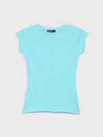 %Pto% Camiseta básica cuello redondo azul vista frontal