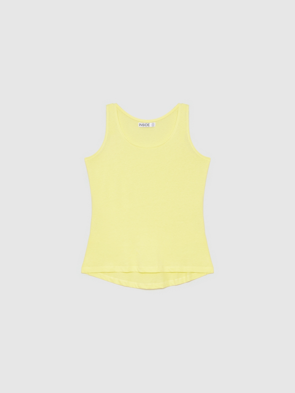 %Pto% T-shirt regata básica amarelo vista frontal