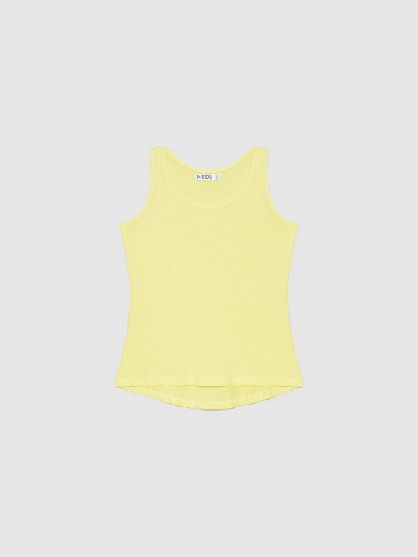  Basic tank t-shirt yellow front view