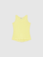 %Pto% Basic tank t-shirt yellow front view