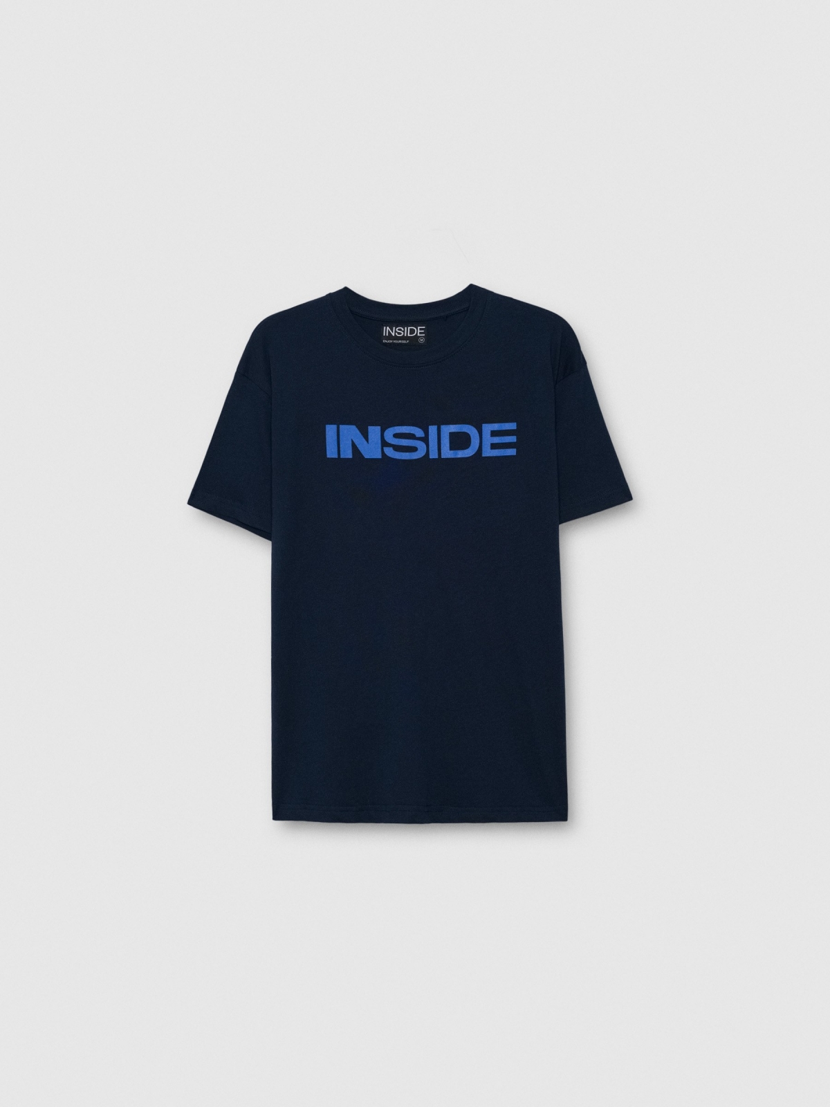  Inside logo t-shirt navy front view