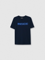 %Pto% Inside logo t-shirt navy front view