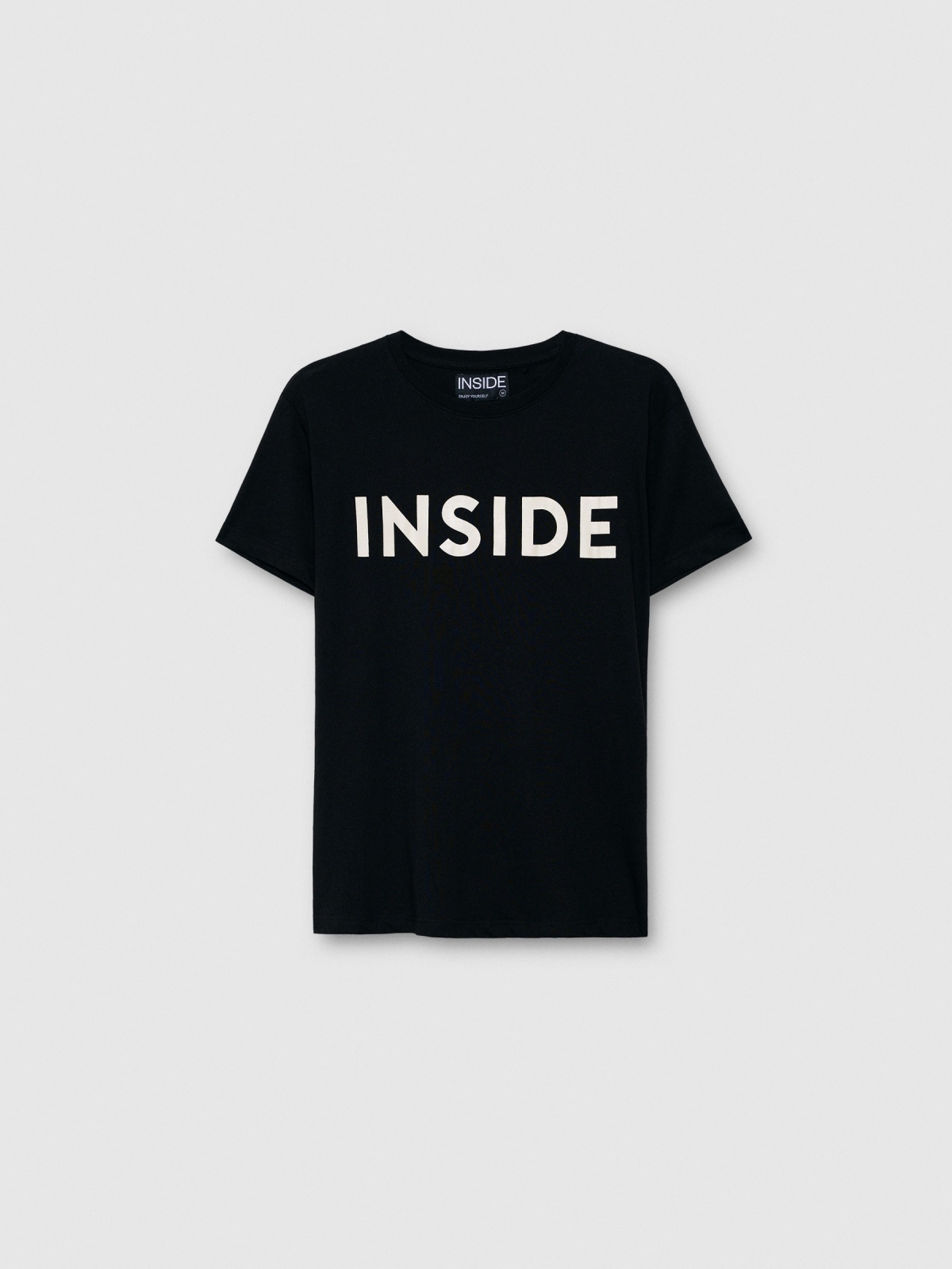 Basic logo t-shirt Inside black front view
