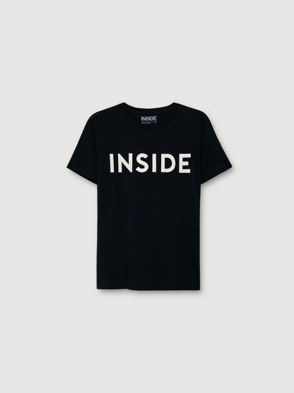  Camiseta básica logo Inside negro vista frontal