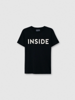 %Pto% Camiseta básica logo Inside negro vista frontal