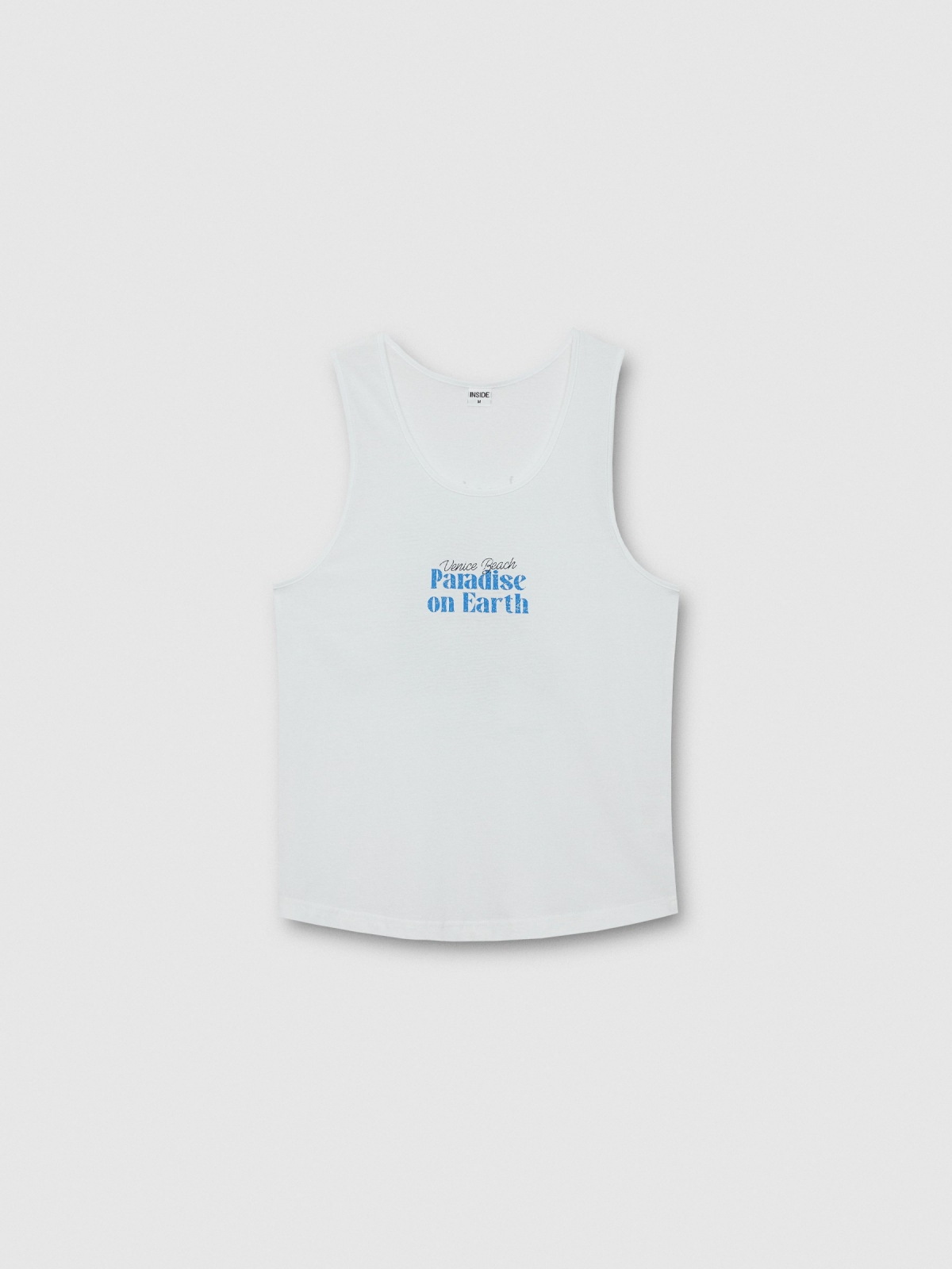  Camiseta de tirantes beach blanco vista frontal