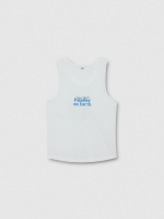 %Pto% Camiseta de tirantes beach blanco vista frontal