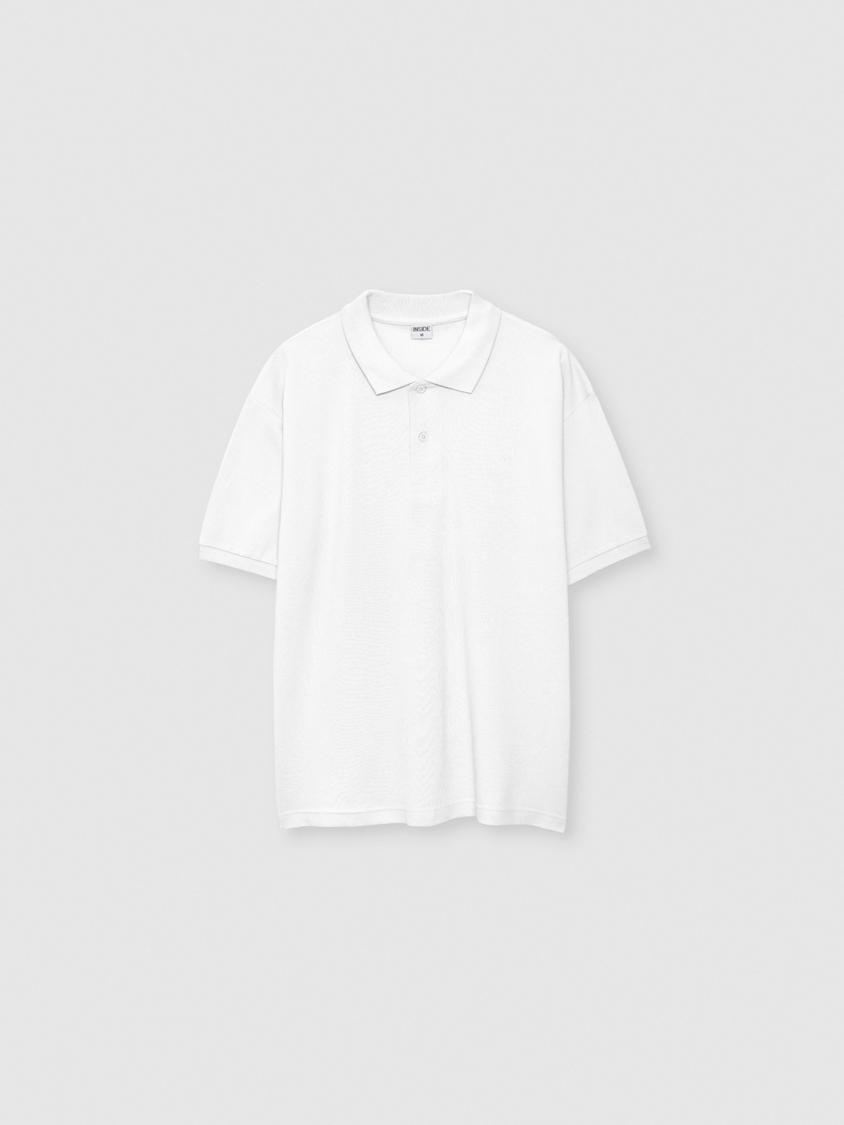  Polo básico branco vista frontal