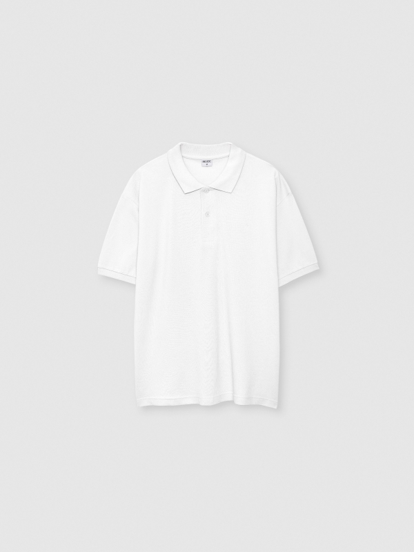  Polo básico branco vista frontal