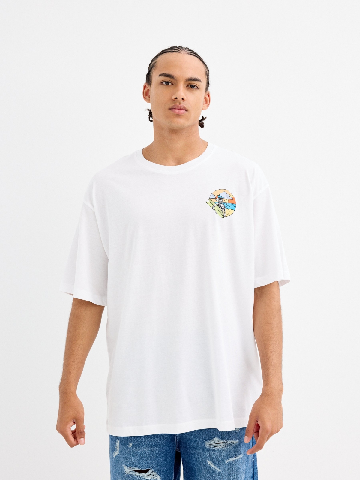 Short-sleeve t-shirt with skull print