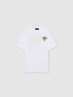 %Pto% Camiseta manga corta estampado calavera blanco vista frontal