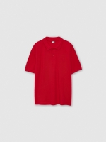 %Pto% Polo básico vermelho vista frontal