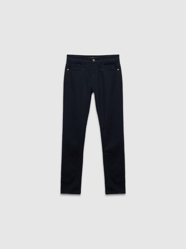  Basic colored jeans blue front view