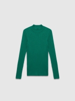 %Pto% Jersey negro rin cuello alto verde vista frontal