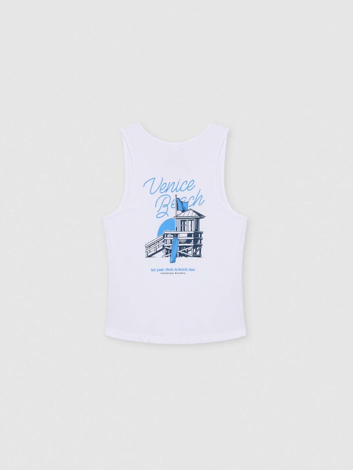  Beach tank top white front view