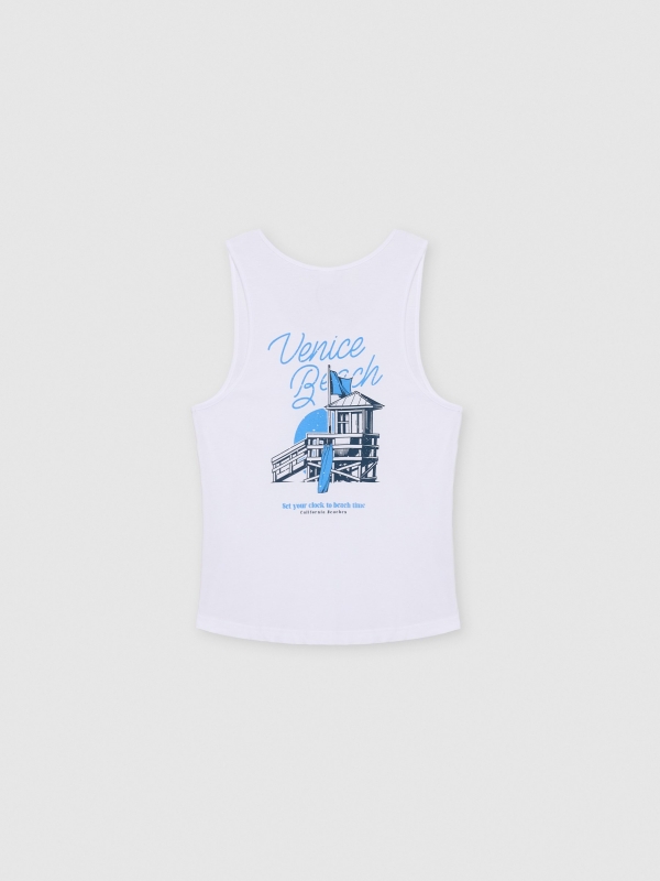  Beach tank top white front view