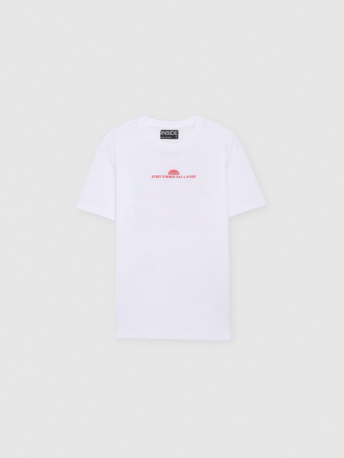  Camiseta estampado summer blanco vista frontal