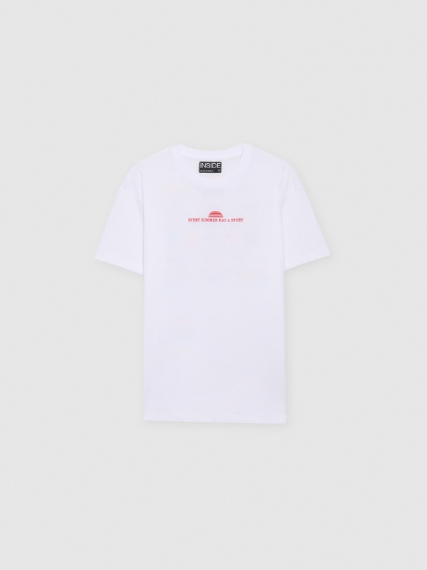 Camiseta estampado summer blanco vista frontal