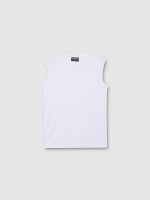 %Pto% Basic sleeveless t-shirt white front view