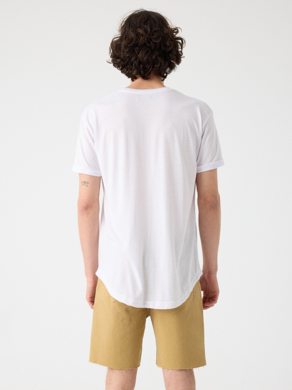 Bermuda jeans com cinco bolsos camel vista geral frontal