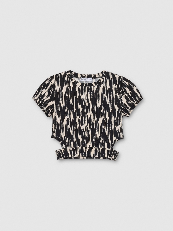  Printed cut-out top multicolor front view