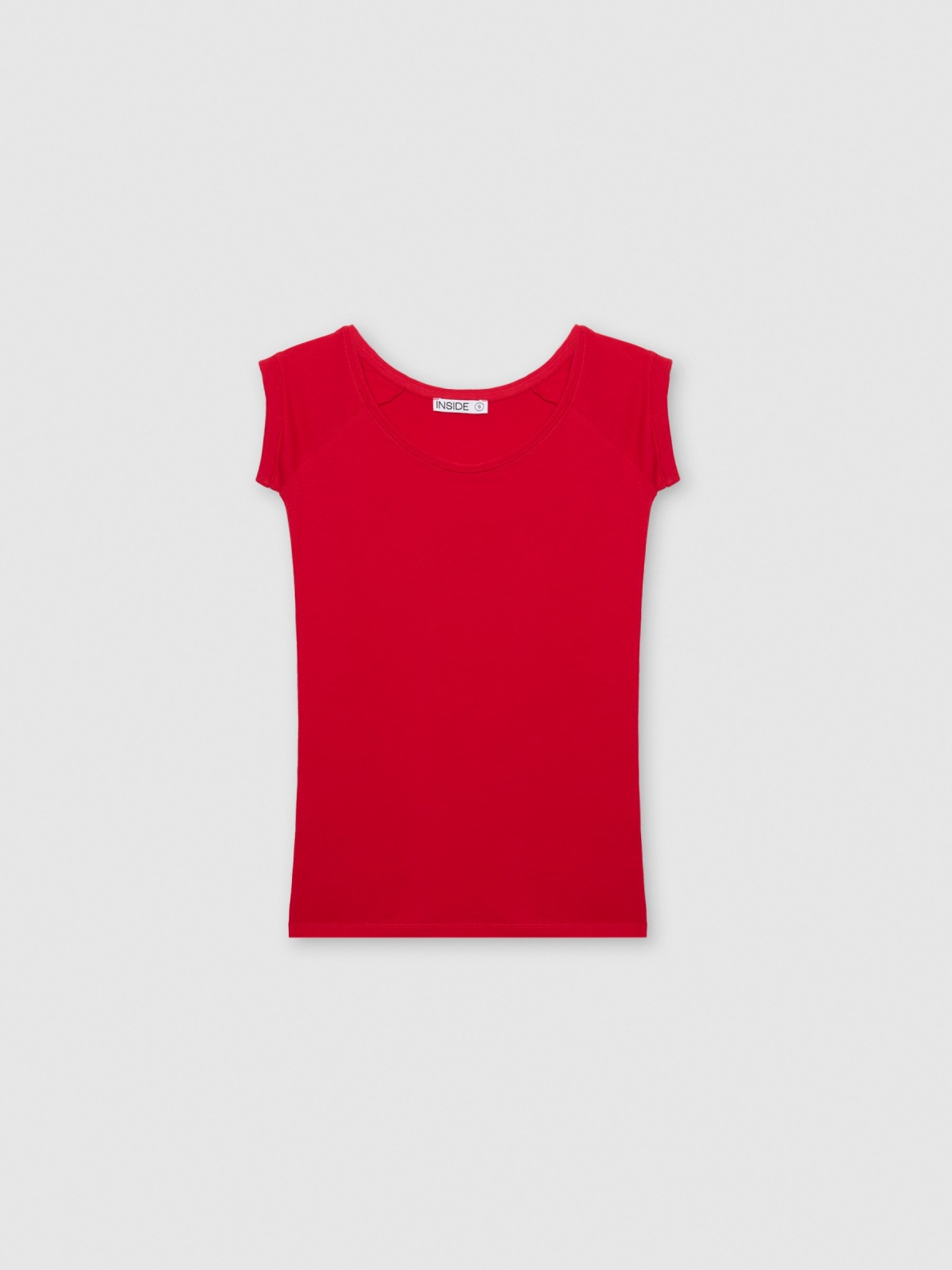 %Pto% Basic short sleeve t-shirt carmine front view