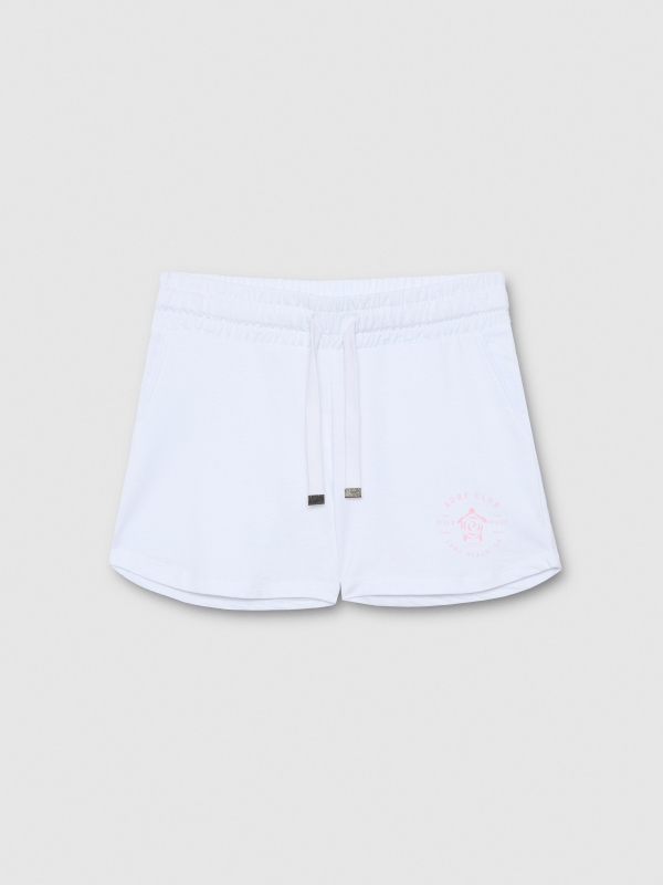  Surf fleece bermuda shorts white front view