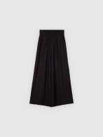 %Pto% Flowy wide-leg pants black front view