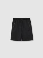 %Pto% Bermuda jogger básica negra negro vista frontal