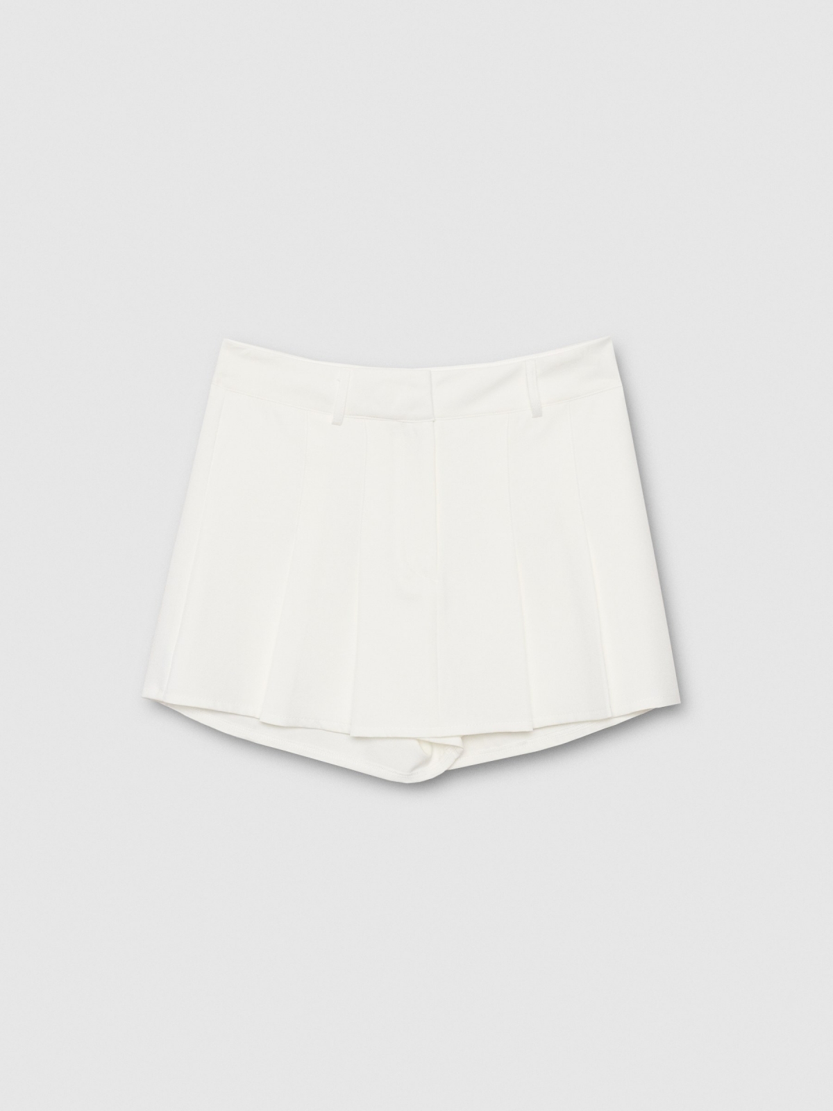  Falda pantalón tablas blanco vista frontal