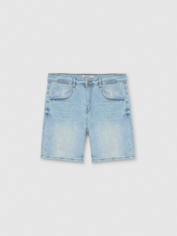  Bermudas regular azul azul vista frontal