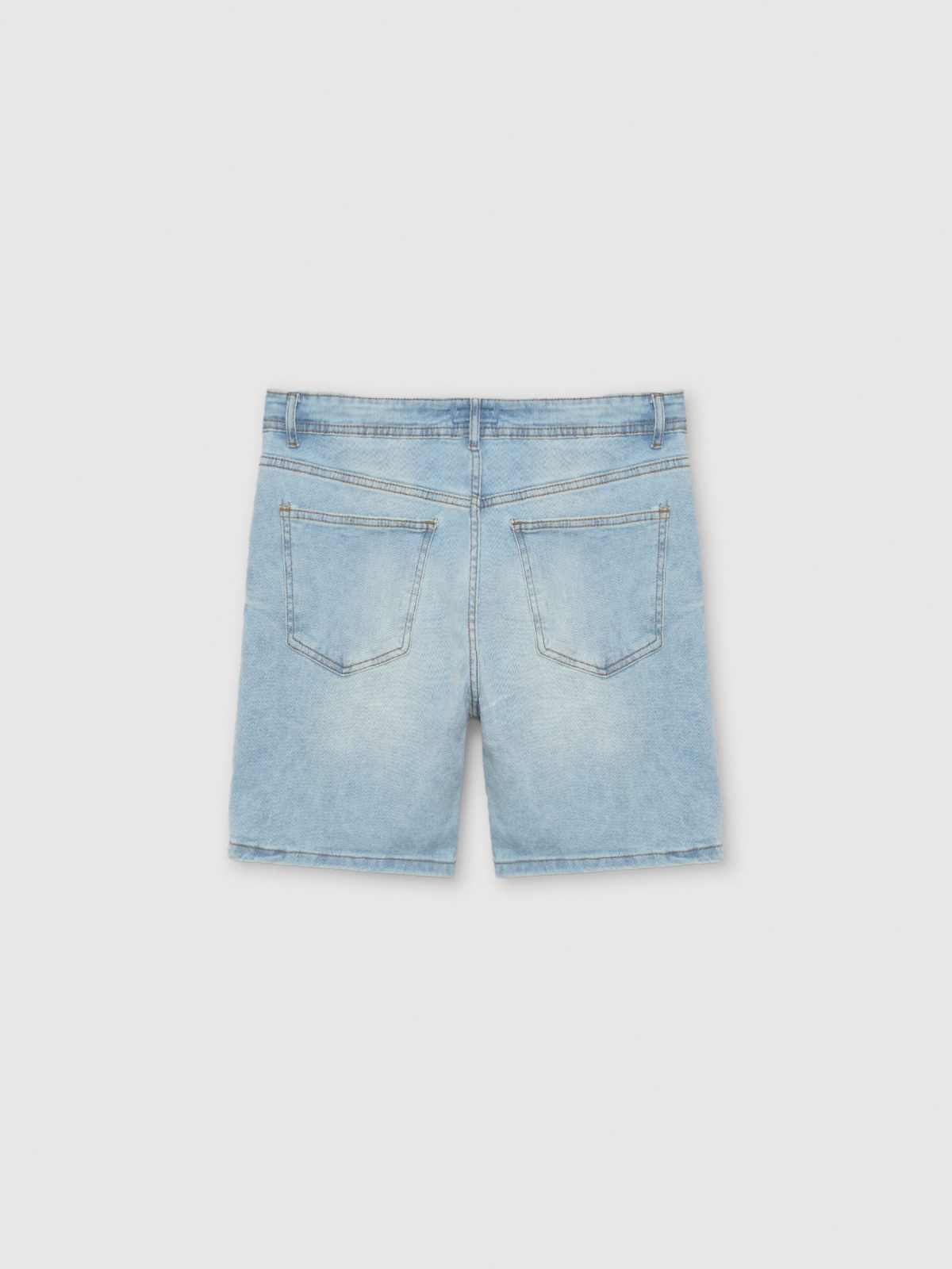 Bermudas regular azul azul vista trasera