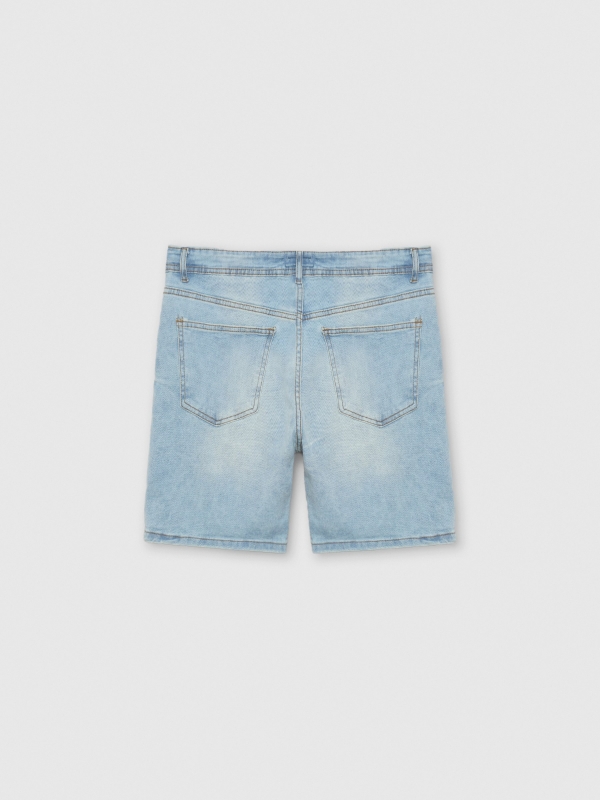 Bermudas regular azul azul vista trasera