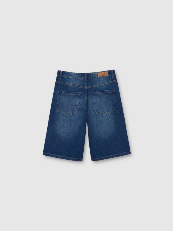 Bermuda denim azul vista trasera