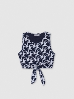 %Pto% Top knot birds navy front view