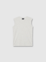%Pto% Basic sleeveless t-shirt grey front view