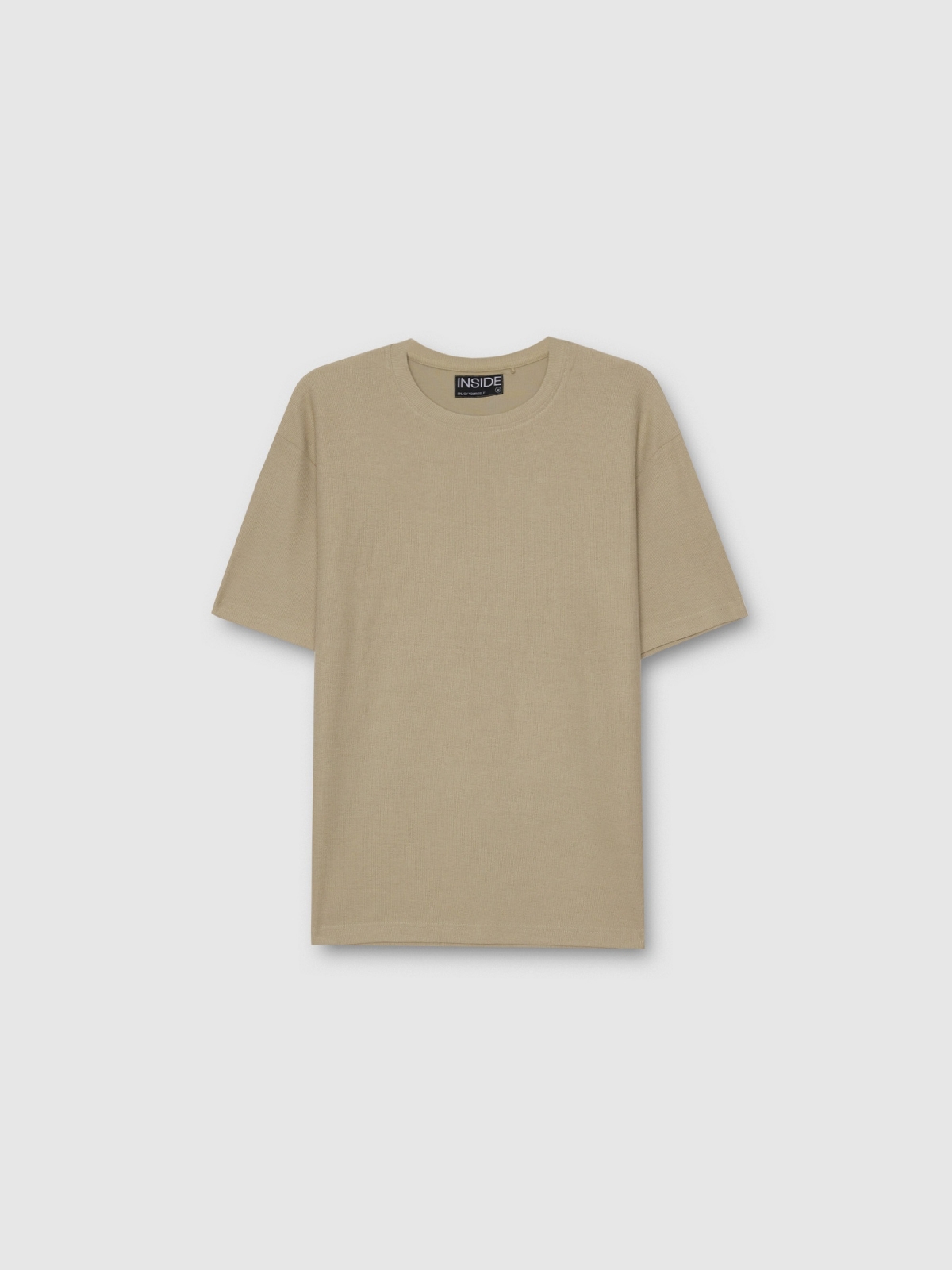  Camiseta básica oversize verde grisáceo vista frontal
