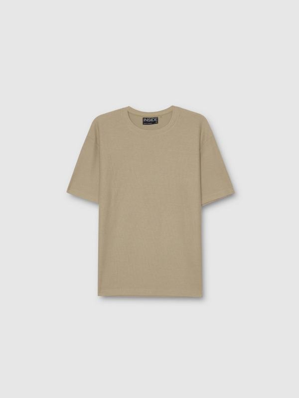  Camiseta básica oversize verde grisáceo vista frontal