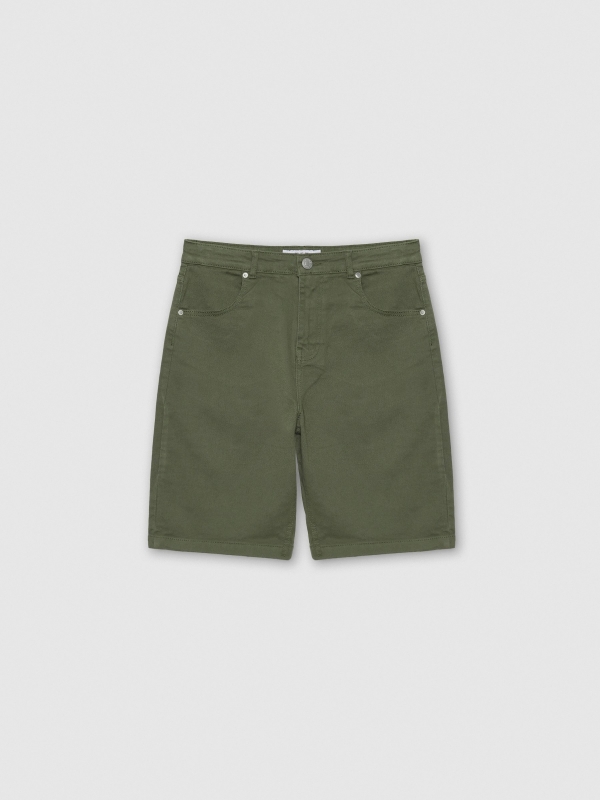  Bermudas color baggy kaki vista frontal