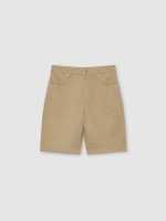 %Pto% Bermudas cor baggy bege vista frontal