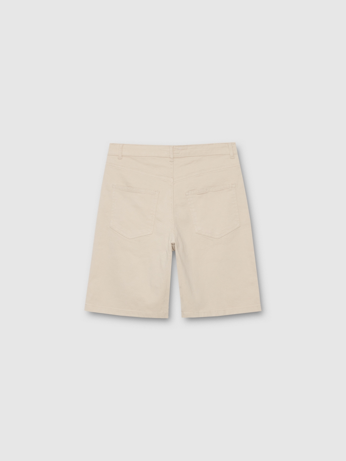 Raw baggy Bermuda raw back view