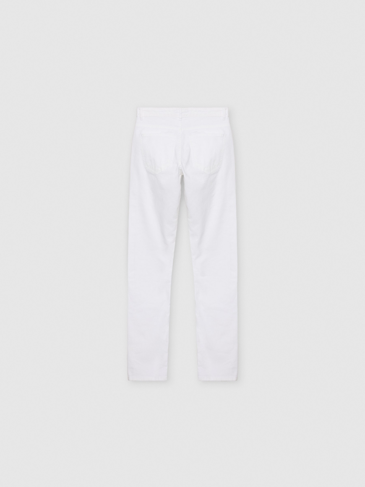 Jeans slim blancos blanco vista trasera