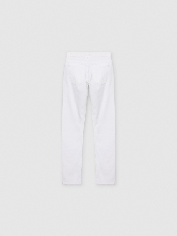 Jeans slim blancos blanco vista trasera